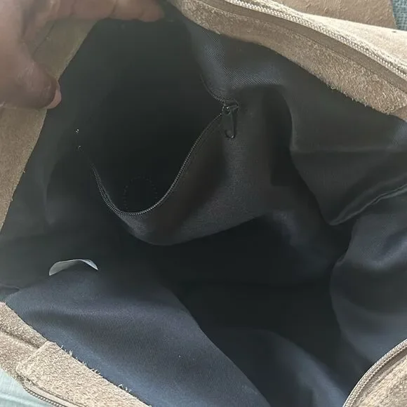 Crazy Lou Paris Graphic Suede Messenger Bag - Picture 4 of 9